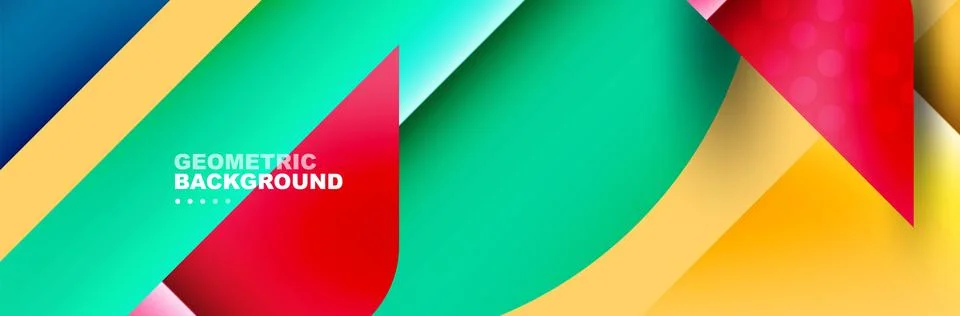 Abstract background with geometric shapes composition and light and shadow Stock Illustration