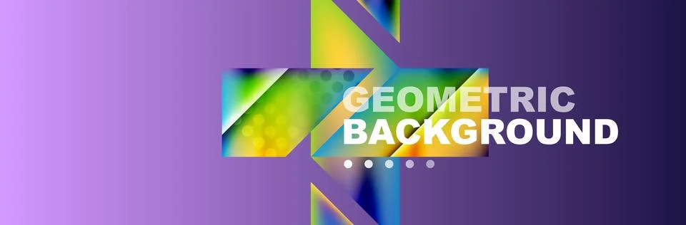 Abstract background with geometric shapes composition and light and shadow Stock Illustration