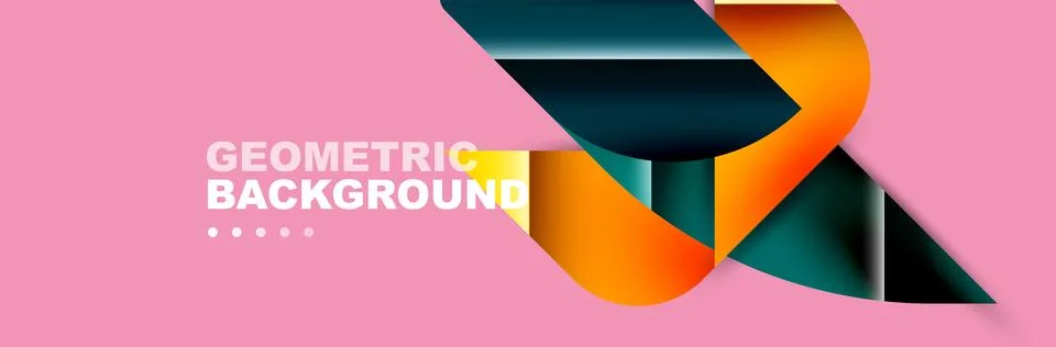 Abstract background with geometric shapes composition and light and shadow 스톡 일러스트