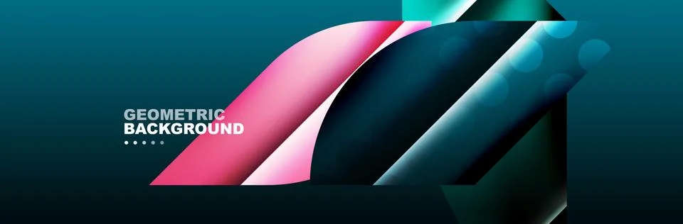 Abstract background with geometric shapes composition and light and shadow Illustrazione stock
