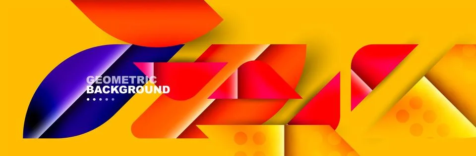 Abstract background with geometric shapes composition and light and shadow Stock Illustration