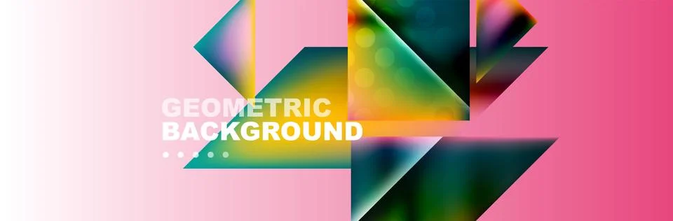 Abstract background with geometric shapes composition and light and shadow 스톡 일러스트