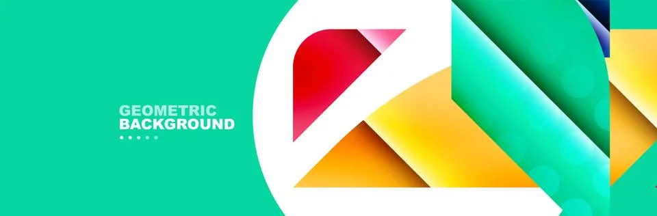 Abstract background with geometric shapes composition and light and shadow Stock Illustration