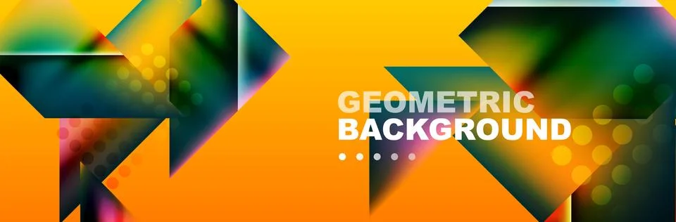 Abstract background with geometric shapes composition and light and shadow Stock Illustration