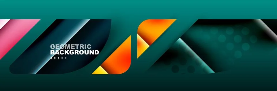 Abstract background with geometric shapes composition and light and shadow 스톡 일러스트