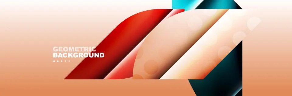 Abstract background with geometric shapes composition and light and shadow Stock Illustration