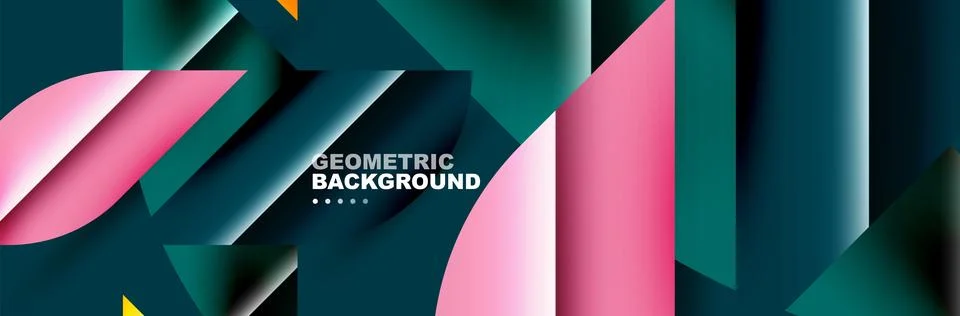 Abstract background with geometric shapes composition and light and shadow Stockillustratie