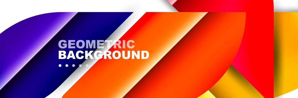 Abstract background with geometric shapes composition and light and shadow Stock Illustration