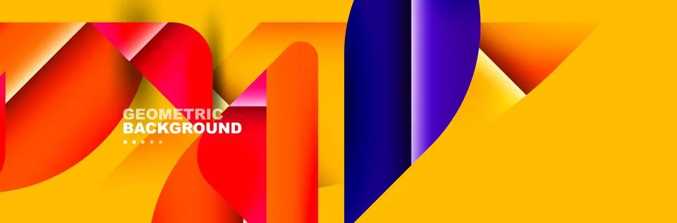 Abstract background with geometric shapes composition and light and shadow Stock Illustration