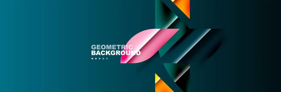 Abstract background with geometric shapes composition and light and shadow Illustrazione stock