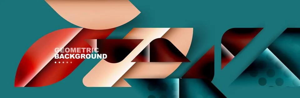 Abstract background with geometric shapes composition and light and shadow Stock Illustration