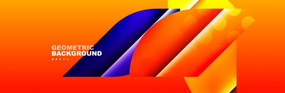 Abstract background with geometric shapes composition and light and shadow Stock Illustration