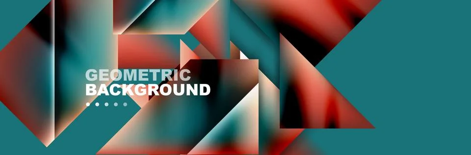 Abstract background with geometric shapes composition and light and shadow Stock Illustration