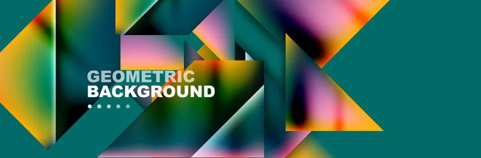 Abstract background with geometric shapes composition and light and shadow Stock Illustration