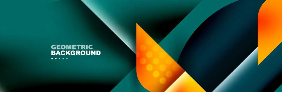 Abstract background with geometric shapes composition and light and shadow Stock Illustration