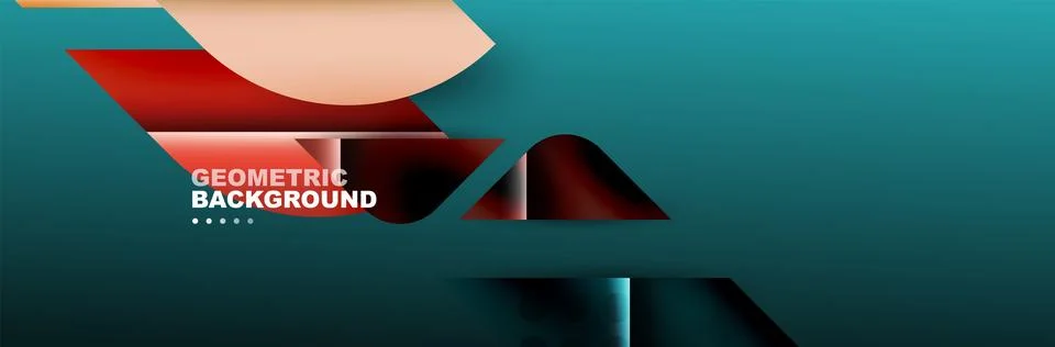 Abstract background with geometric shapes composition and light and shadow Illustrazione stock