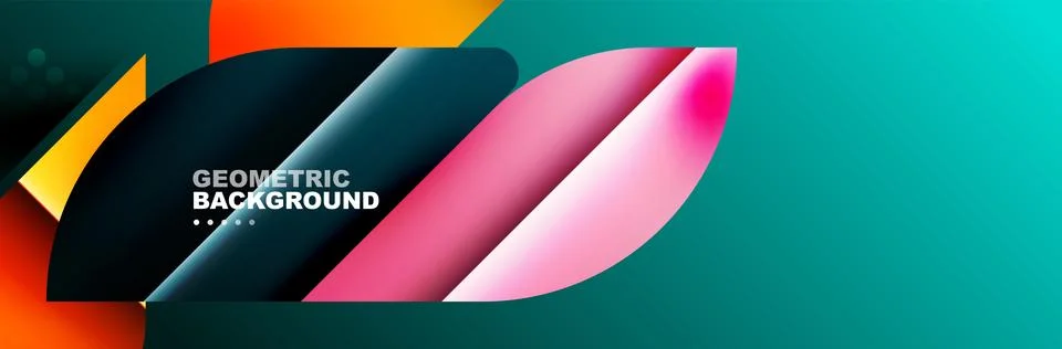 Abstract background with geometric shapes composition and light and shadow Stock Illustration