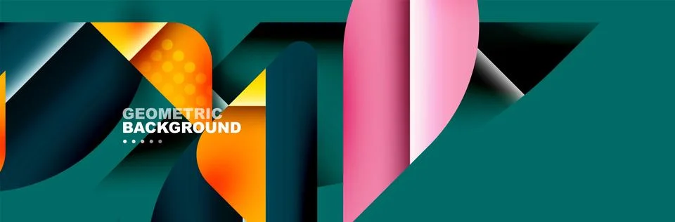 Abstract background with geometric shapes composition and light and shadow 스톡 일러스트