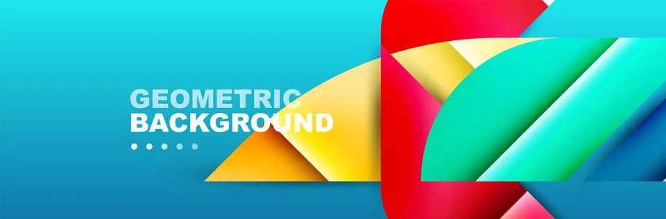 Abstract background with geometric shapes composition and light and shadow Stock Illustration