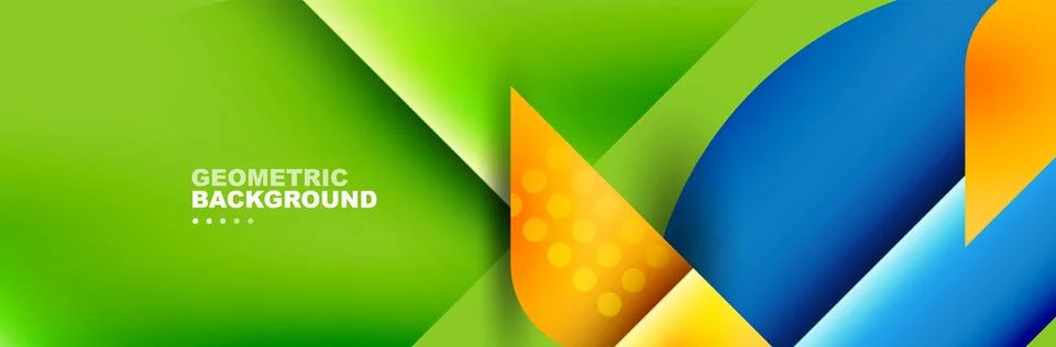 Abstract background with geometric shapes composition and light and shadow Stock Illustration