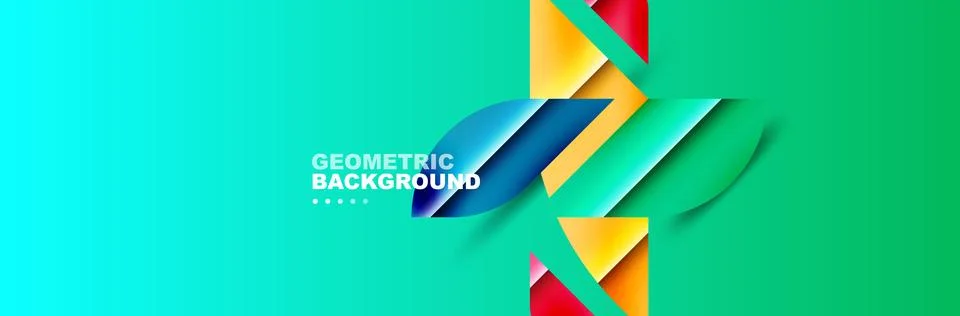 Abstract background with geometric shapes composition and light and shadow Stock Illustration