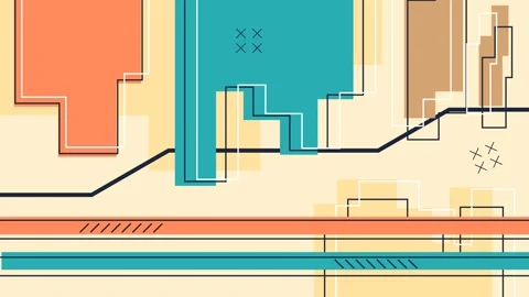 Abstract background of geometric shapes Stock Footage 334738050