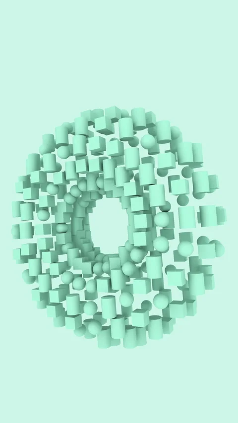 Abstract background with geometric shapes green background Stock Footage 331805879