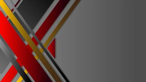 Abstract Background with Geometric Shapes in Red, Yellow, and Gray Stock Illustration