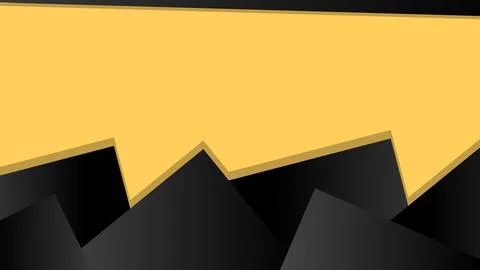 Abstract Background Geometric Shapes with Sharp Yellow and Black Color Scheme Stock Illustration