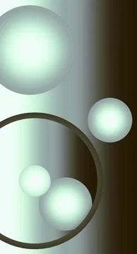Abstract background with geometric spheres 3d render. Holographic balls Stock Illustration