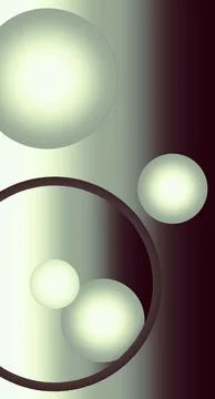 Abstract background with geometric spheres 3d render. Holographic balls Stock Illustration