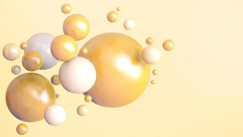 Abstract Background Geometry shapes Circle Bubbles success Concept on Yellow Stock Illustration