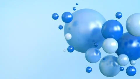 Abstract Background Geometry shapes Circle Bubbles Modern Concept on blue Stock Illustration