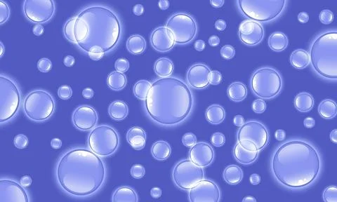 Abstract Background Geometry shapes Circle Bubbles on blue background. Stock Illustration