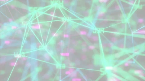 Abstract background, geometry surfaces, lines, digits and points. Can be used as Video stock 99575855