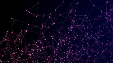 Abstract background, geometry surfaces, pink lines and points Stock Footage 113109675