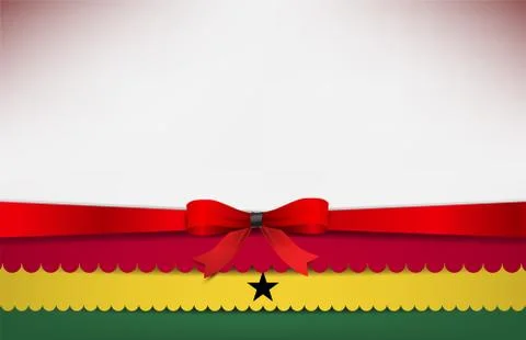 Abstract background with the ghana flag Ilustração Stock