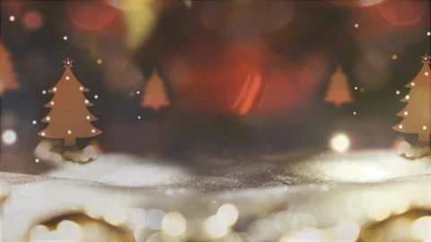 Abstract background with glare light, decorations for Christmas tree, Stock Footage 294757651