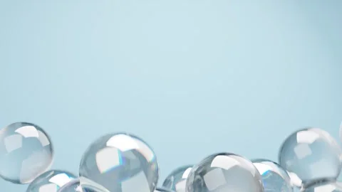 Abstract background with glass balls falling down Stock Footage 276663148
