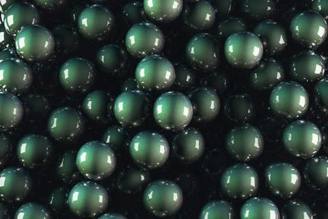 Abstract background with glazed green balls Stock Illustration