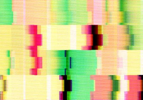 Abstract background with glitch scanlines in tv screen style Stock Illustration