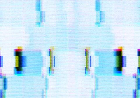 Abstract background with glitch scanlines in tv screen style Stock Illustration