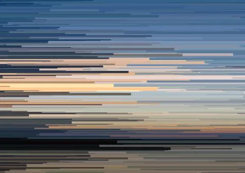 Abstract background with glitched horizontal stripes, stream lines. Concept.. 스톡 일러스트