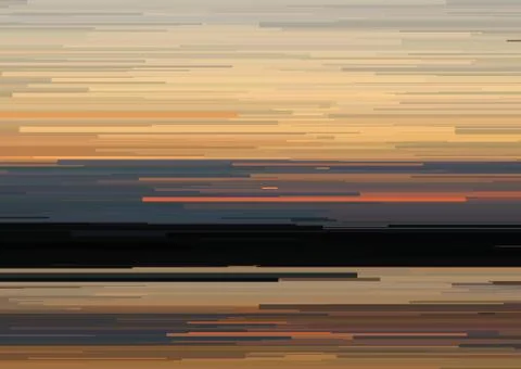 Abstract background with glitched horizontal stripes, stream lines. Concept.. Stock Illustration