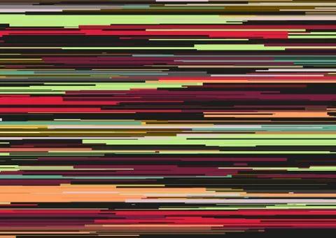 Abstract background with glitched horizontal stripes, stream lines. Concept.. Illustrazione stock