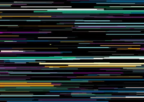 Abstract background with glitched horizontal stripes, stream lines. Concept.. 스톡 일러스트