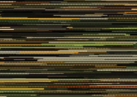 Abstract background with glitched vertical stripes, stream line binary code.. 스톡 일러스트