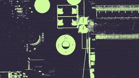 Abstract Background Glitching Computer Motherboard 3 Stock Footage 102041794