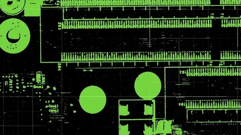 Abstract Background Glitching Computer Motherboard 5 Stock Footage 102079510