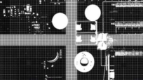 Abstract Background Glitching Computer Motherboard 4 Stock Footage 102079614